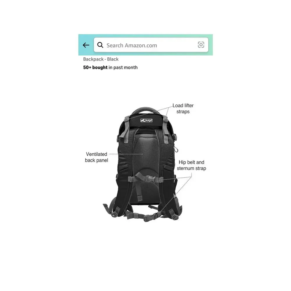 Kurgo Black and Gray Dog Travel Backpack Carrier